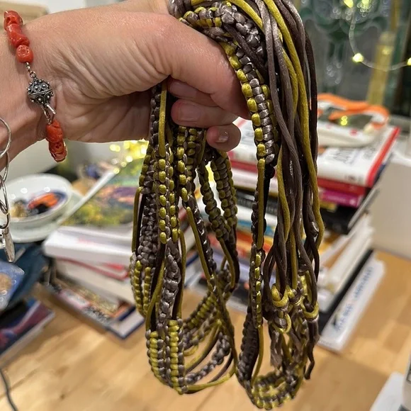 Silky macrame belt- boho chic 70s! - Picture 4 of 9